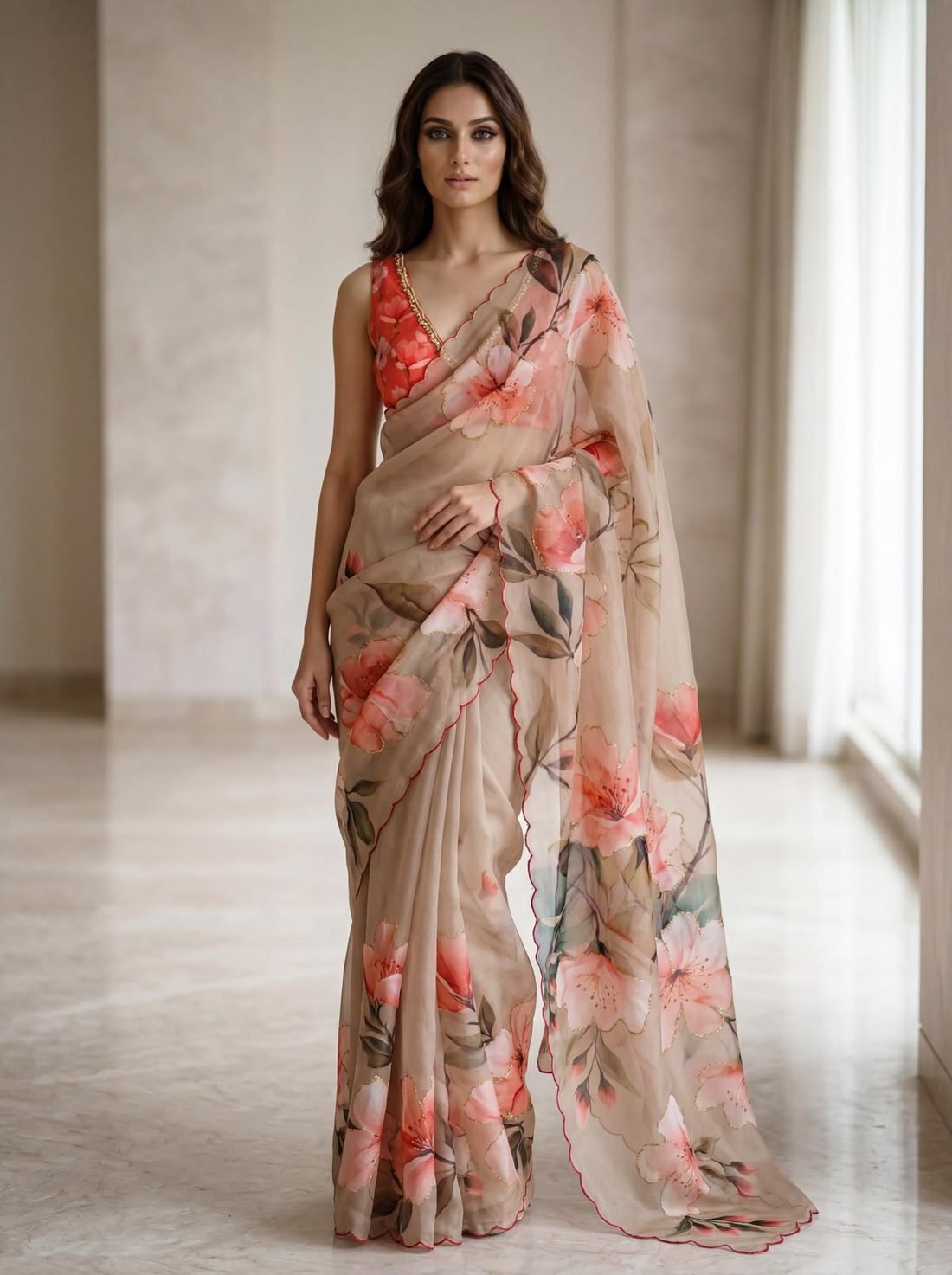 Georgette printed fabric